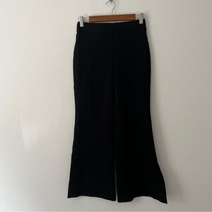 Spanx The Perfect Pant Double Split Wide Leg Black Pull On Ponte Knit P Small